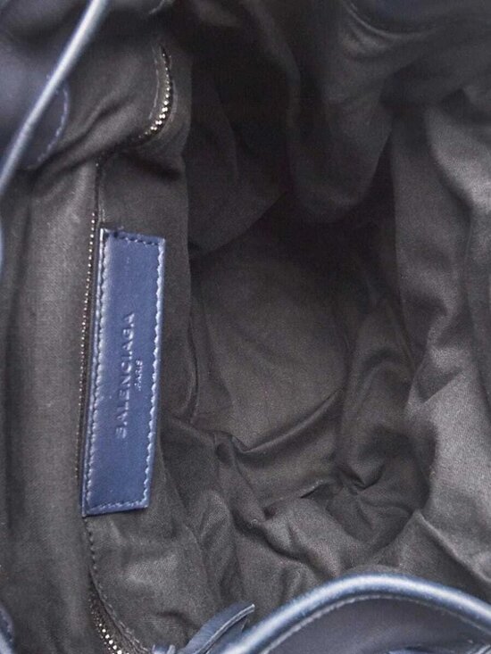 Balenciaga Navy Blue Nylon/Leather Classic Traveller Backpack Bag main image 7